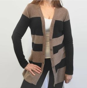 Laundry by Shelli Segal Cashmere Striped Cardigan Sweater